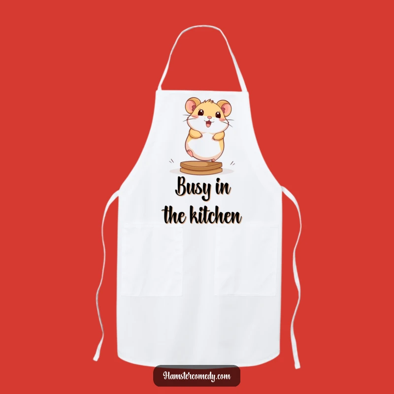 Kawaii Hamster Apron: Energetic Wheel Running Protection for Chefs