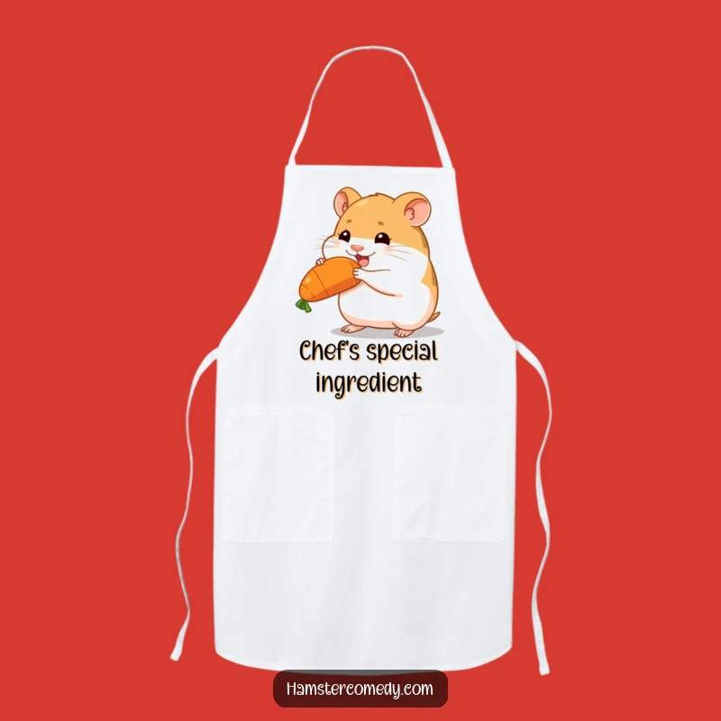 Funny Determined Hamster Carrot Apron - Chef Kitchen Funny Gift