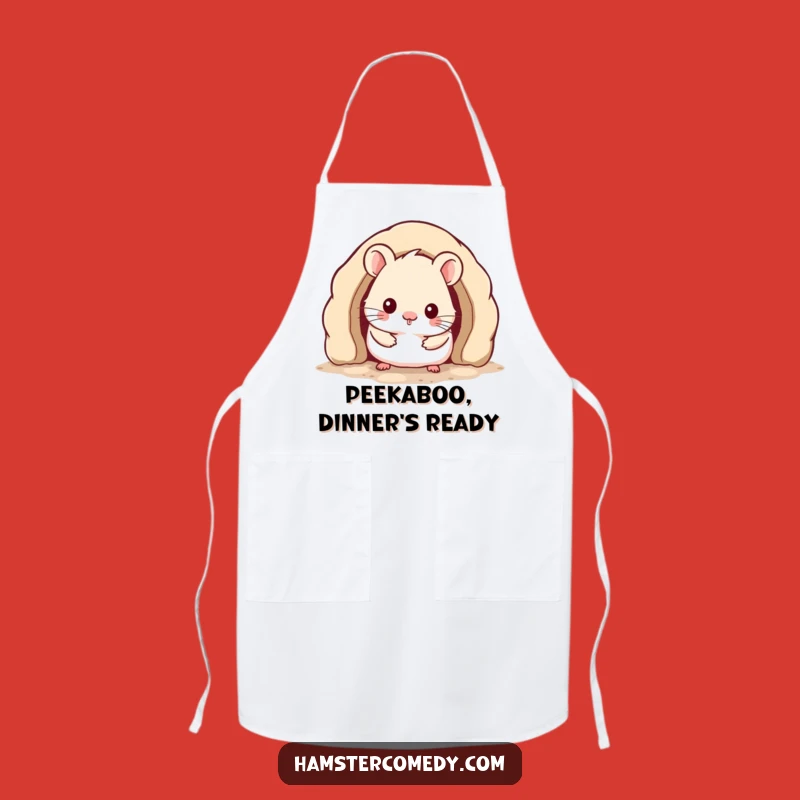 Funny Kawaii Hamster Apron: Cute Burrow Design, Kitchen Humor & Gift for Cooks