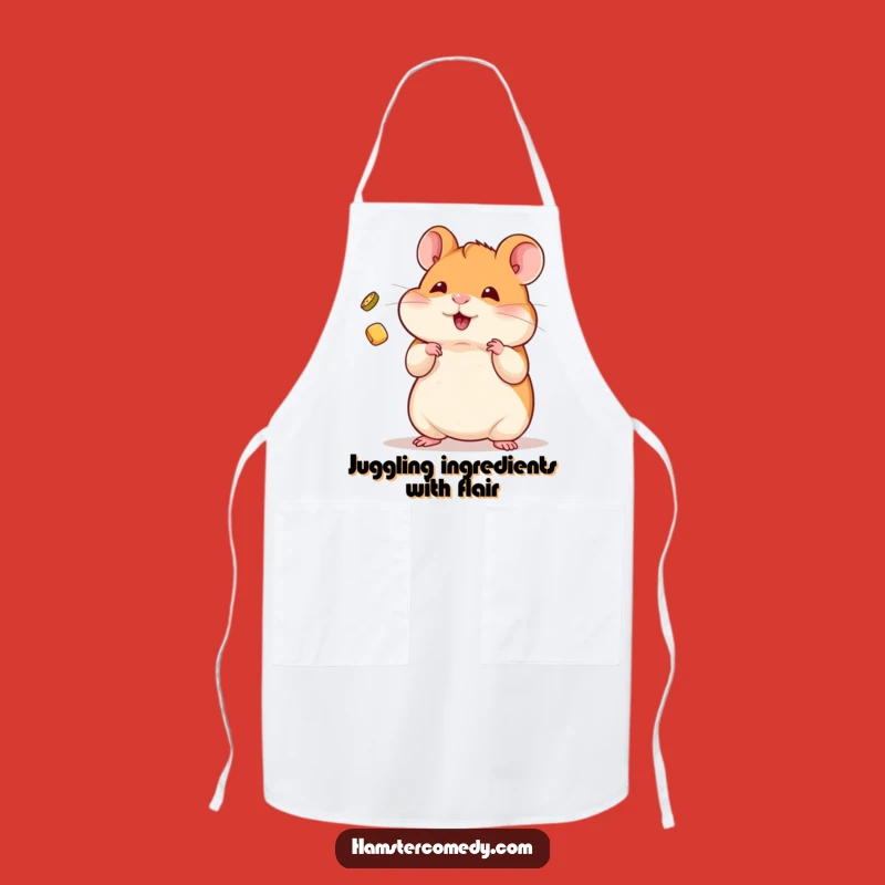 Funny Kawaii Hamster Juggling Apron: Kitchen Skill Gift