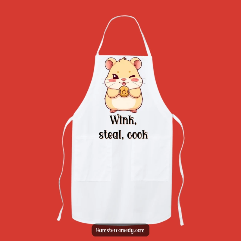 Funny Kawaii Hamster Apron: Cook with a Wink!