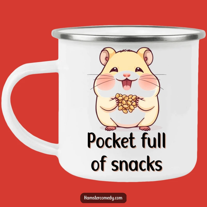 Adventure Hamster Camping Mug: Snack Time Outdoors, Perfect Gift!