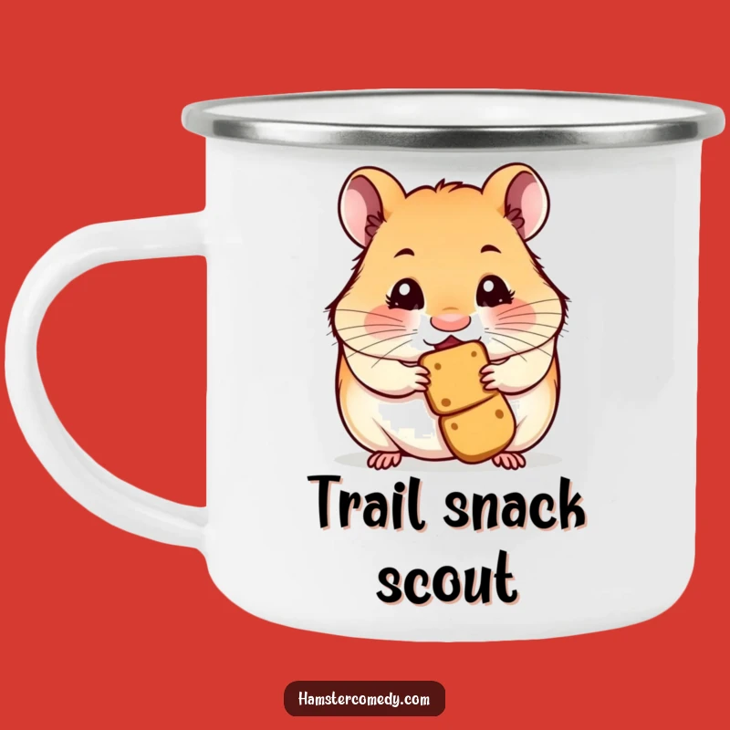 Adventure-Ready Funny Hamster Camping Mug: Snacks and Sips Outdoors