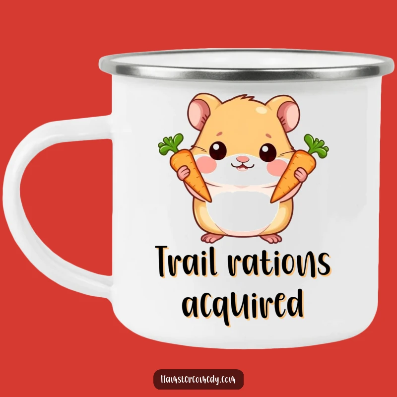 Funny Hamster Carrot Camping Mug - Adventure Fuel for Proud Pets