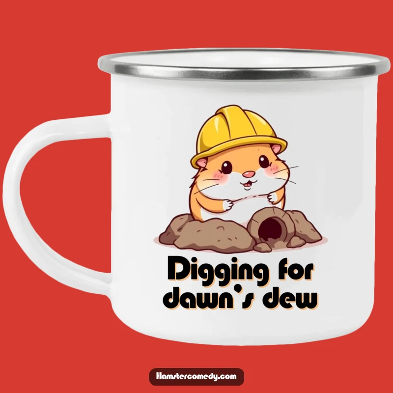 Funny Hamster Construction Camping Mug: Your Hilarious Companion for Outdoor Adventures