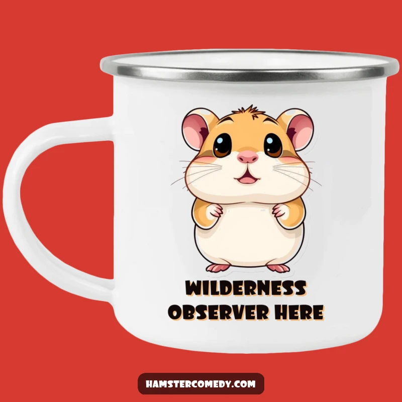 Funny Hamster Eyes Camping Mug: Explore with a Smile!