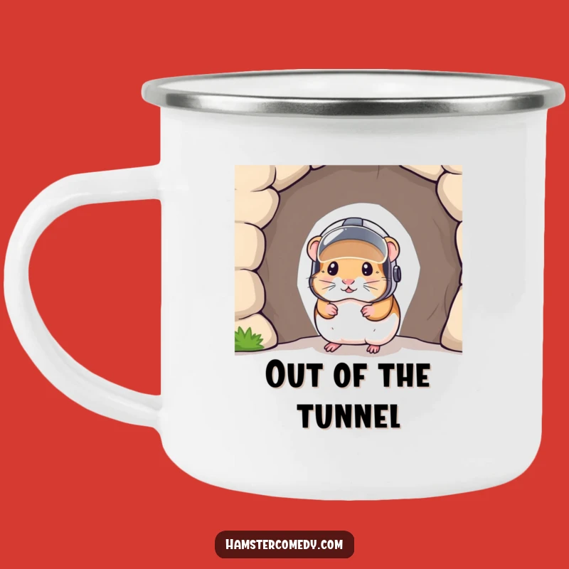 Funny Hamster Helmet Camping Mug: Adventure Rodent Explorer Outdoor Humorous Gift