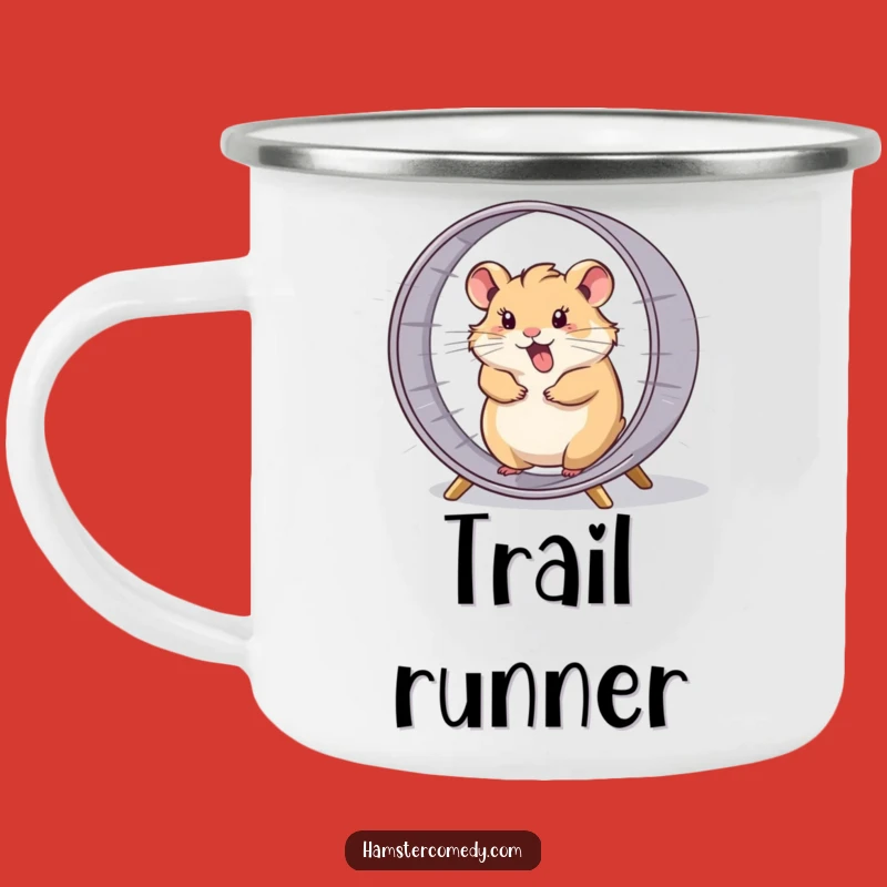 Funny Hamster Wheel Camping Mug - Fuel Your Adventures with Speed!