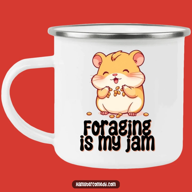 Funny Kawaii Hamster Camping Mug: Cheeky Stuffer, Ideal Funny Gift