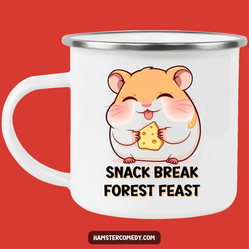 Hamster Cheese Camping Mug: Adventure Fueled by Tiny Delights