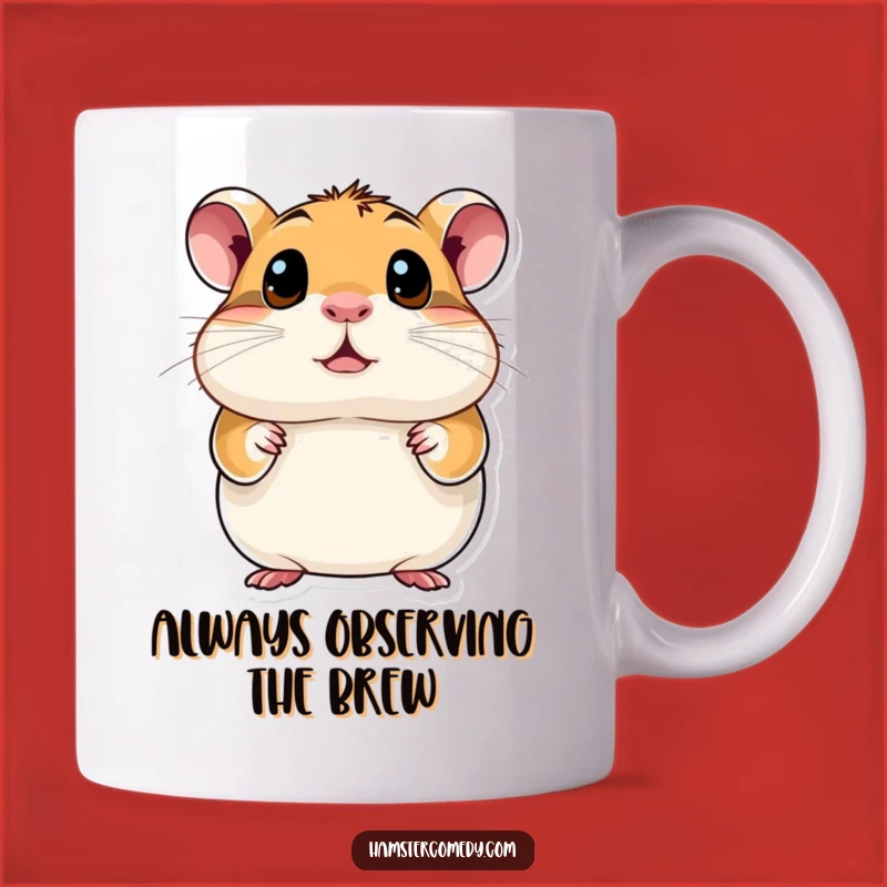 Funny Hamster Eyes Mug: Adorable Curiosity for Your Morning Brew!
