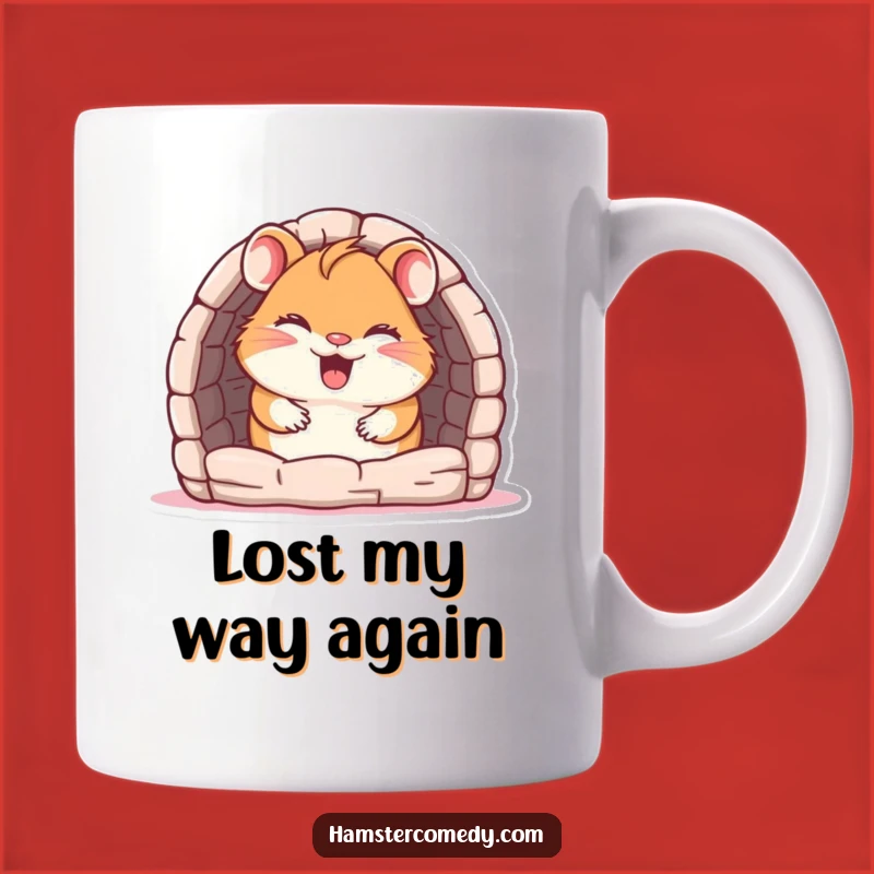 Funny Hamster Maze Mug: Adorable Giggling Rodent Peekaboo Gift