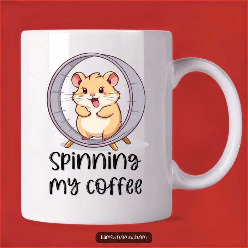 Funny Hamster Wheel Mug - High-Speed Humor for Energetic Souls!