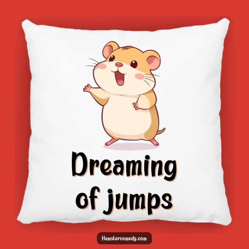 Funny Hamster Hop Pillow - Cozy Silly Pet Accent Decor Funny Gift