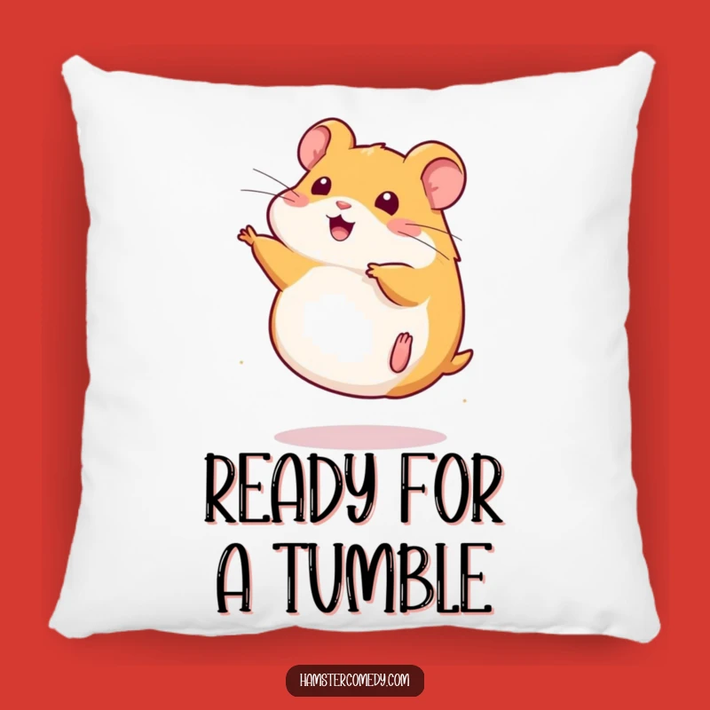 Cozy Funny Kawaii Hamster Somersault Pillow: Playful Decor Gift