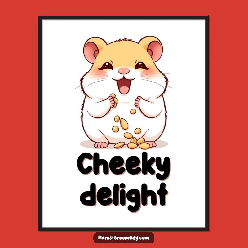 Funny Hamster Digital Art Print - Add Cheeky Snack Vibes Home!