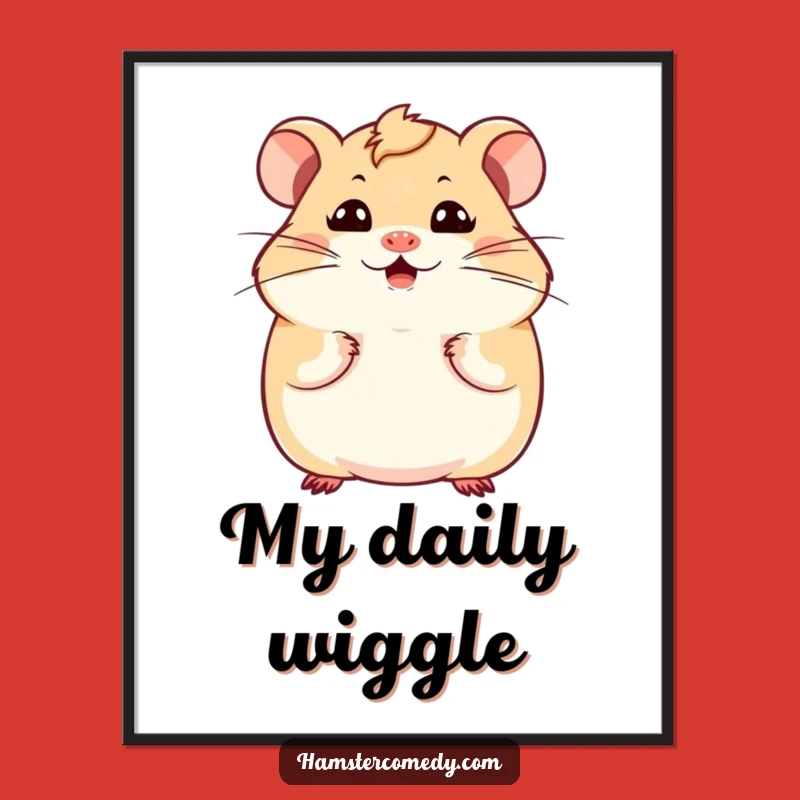 Funny Kawaii Hamster Digital Art: Instant Whimsy & Humor!
