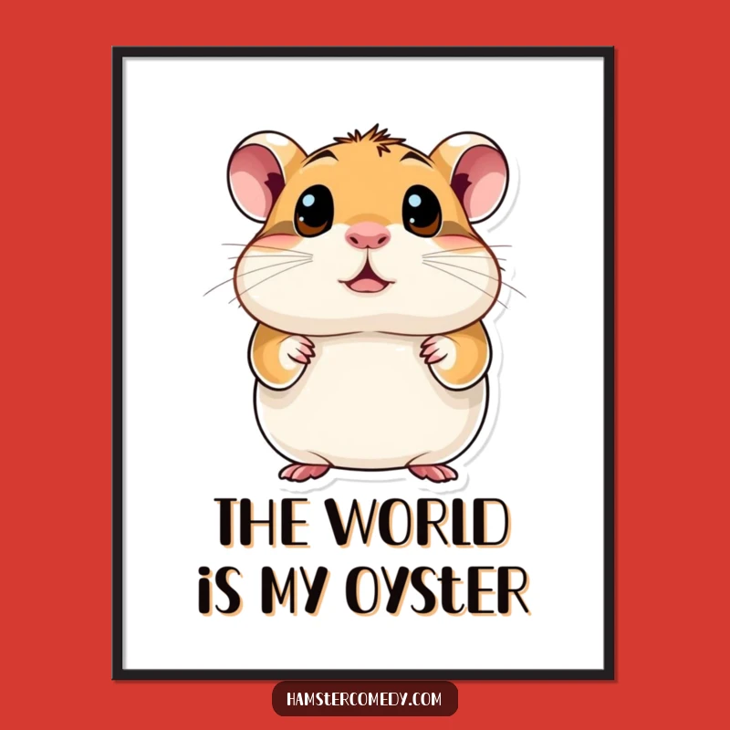 Funny Hamster Eyes Digital Art: Instant Wonder for Your Walls!