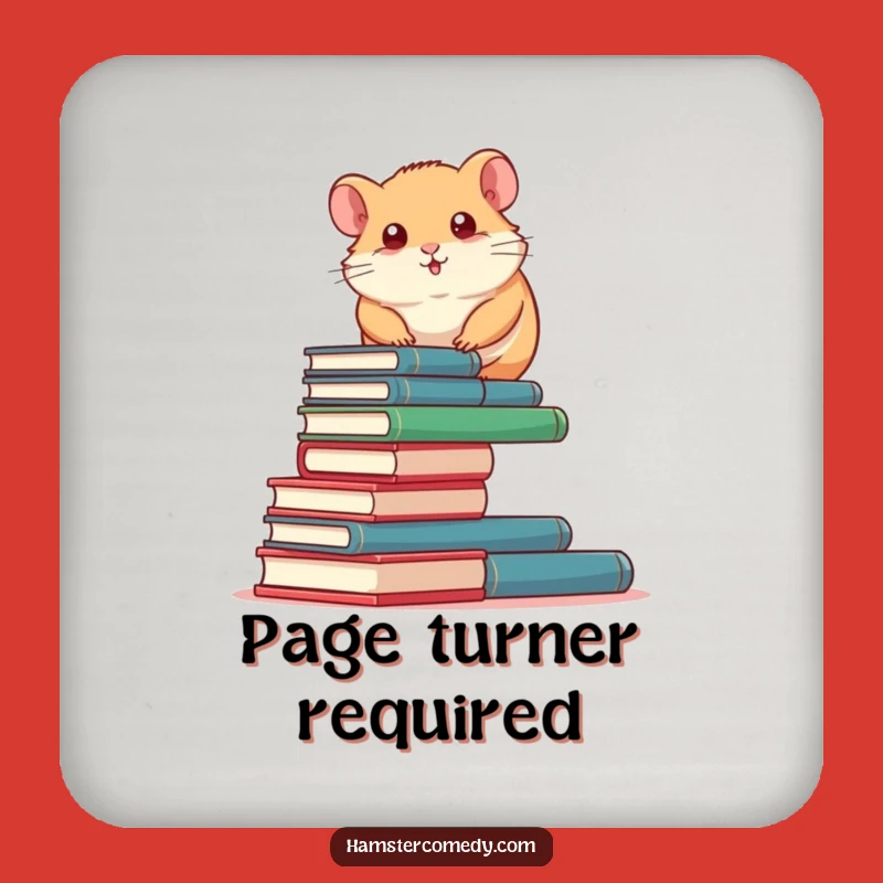 Funny Book Climbing Hamster Coaster: Protect Surfaces with Literary Humor