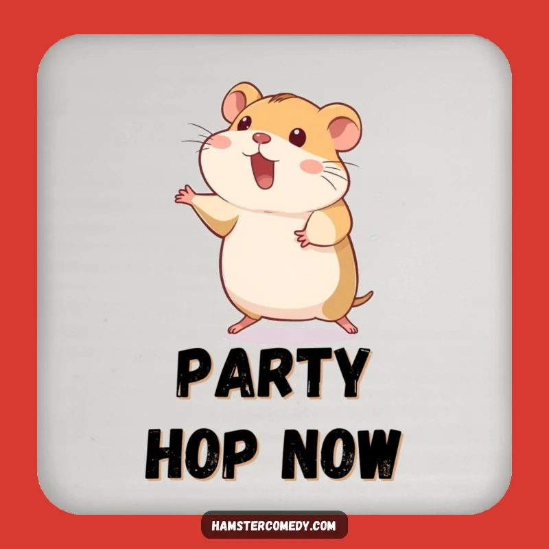 Funny Hamster Hop Coaster - Silly Pet Table Protector Funny Gift