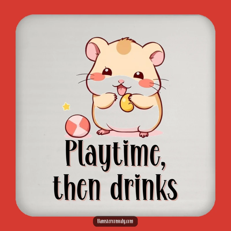 Funny Kawaii Hamster Coaster: Playful Toy Design, Humorous & Cute Table Decor Gift
