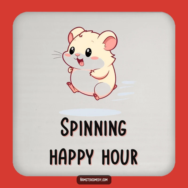 Funny Kawaii Hamster Drink Coaster: Protect Surfaces with Speedy Charm, Great Gift!