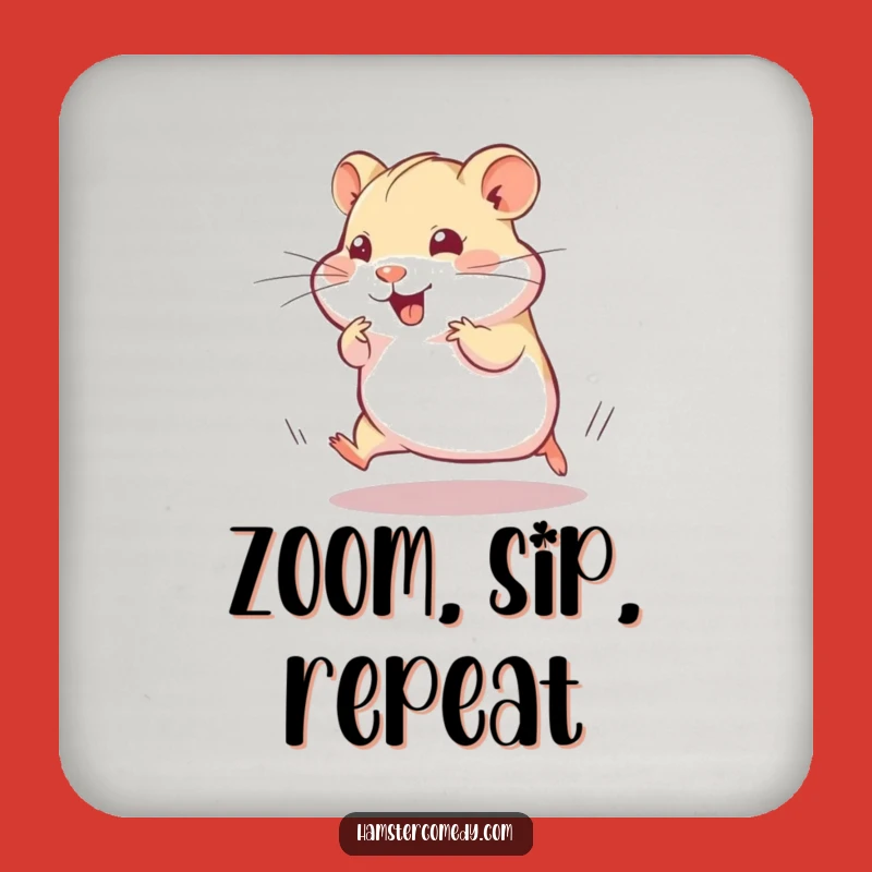 Funny Speedy Hamster Coaster: Protect Surfaces with This Hilarious Dash, Great Funny Gift