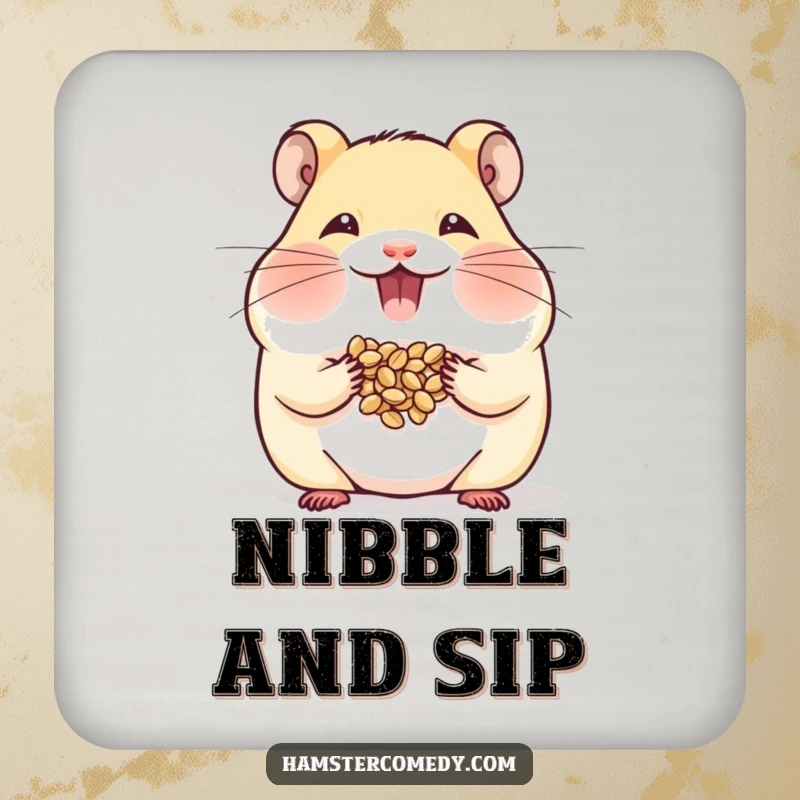 Funny Hamster Coasters depicting a hamster theme, providing humorous protection for surfaces.