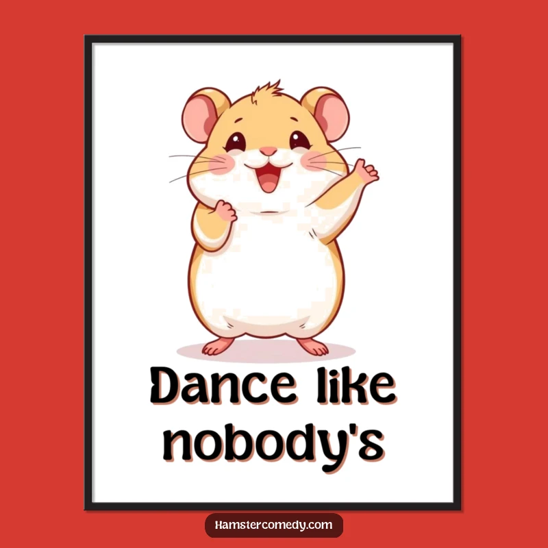 Funny Hamster Dancing Poster: Decorate with Delightful Energy