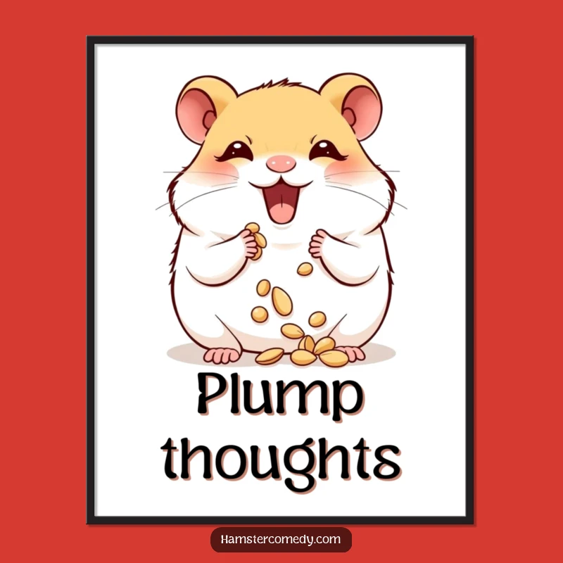 Funny Hamster Poster - Adorable Art for Snack Lovers' Walls!