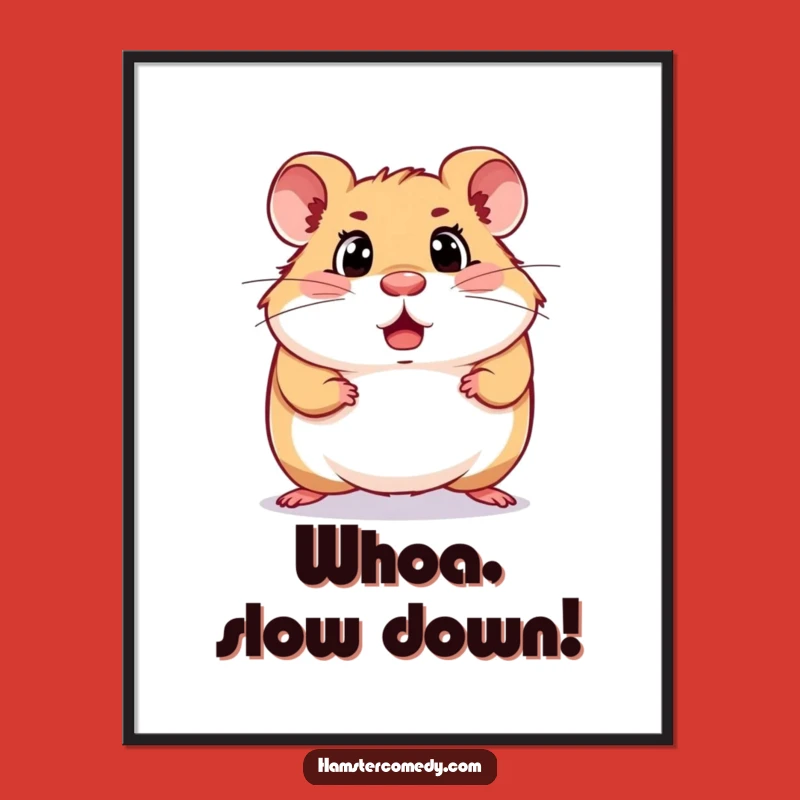 Funny Surprised Hamster Poster: Walls That React with Comical Shock