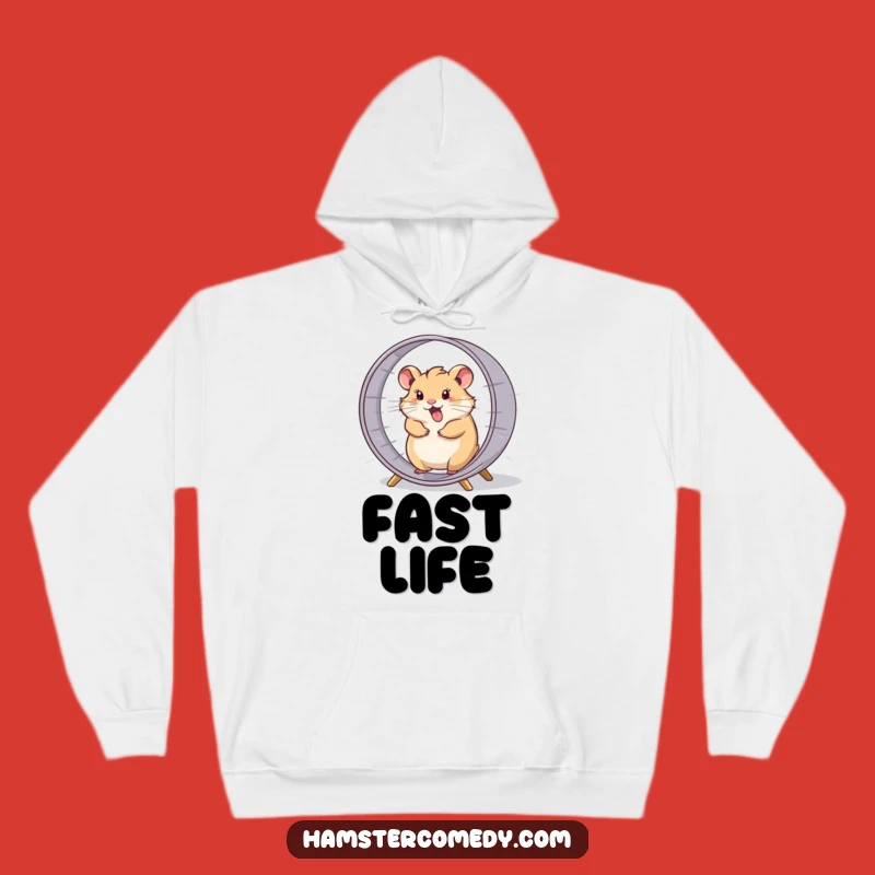 Cozy Funny Hamster Hoodie - Stay Warm with High-Speed Action!