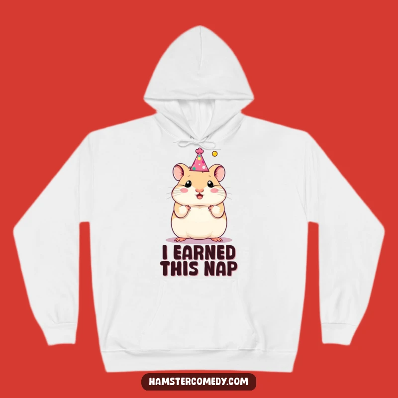 Cozy Funny Hamster Party Hat Hoodie: Celebrate in Hilarious Comfort