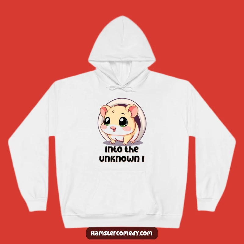Cozy Funny Kawaii Hamster Tunnel Hoodie - Warm & Hilarious Explorer Gift