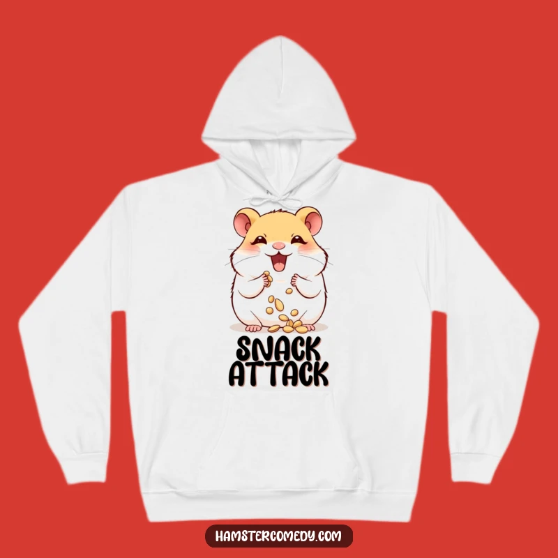 Cozy Funny Hamster Hoodie - Snuggle Up with Cheeky Snack Humor!