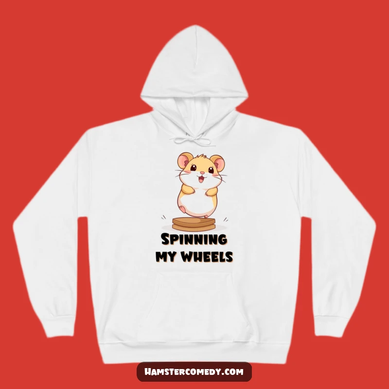 Cozy Kawaii Hamster Hoodie: Warm & Energetic Wheel Running Design
