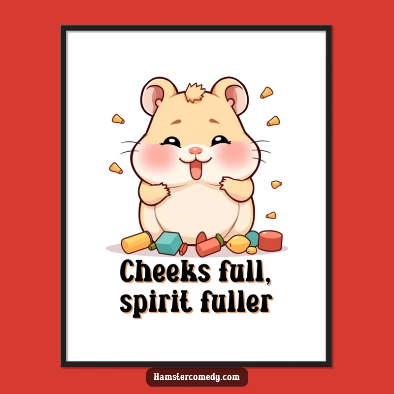 Free Printable Hamster Wall Art: Cheeky Hoarder for a Funny Room Decor Download