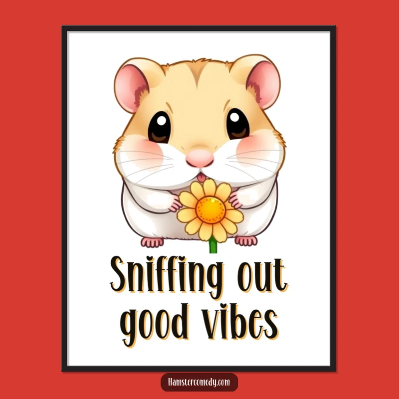 Funny Free Printable Wall Art: Curious Hamster, Cute Downloadable Home Decor