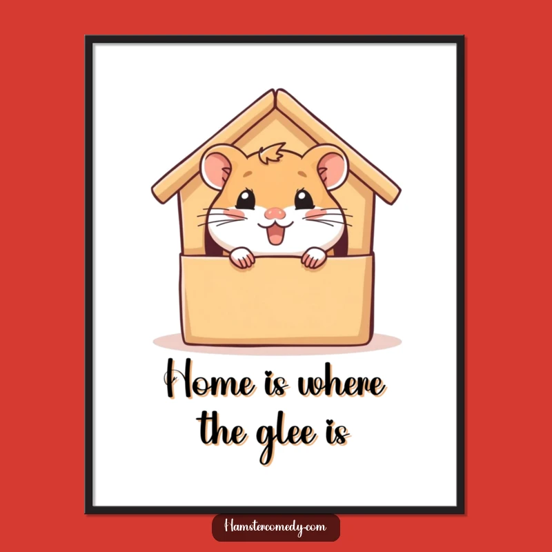 Free Printable Wall Art: Glee Hamster Art, Funny Downloadable Decor for Small Pet Fans