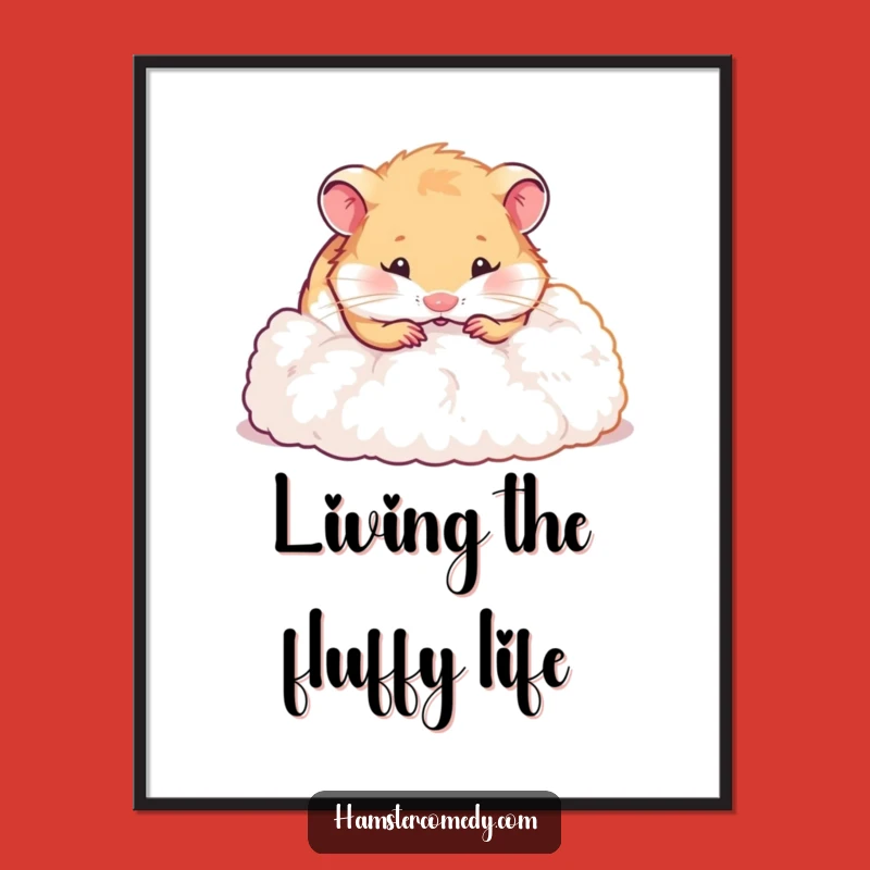 Funny Free Printable Wall Art: Adorable Hamster Digging, Cute Downloadable Home Decor
