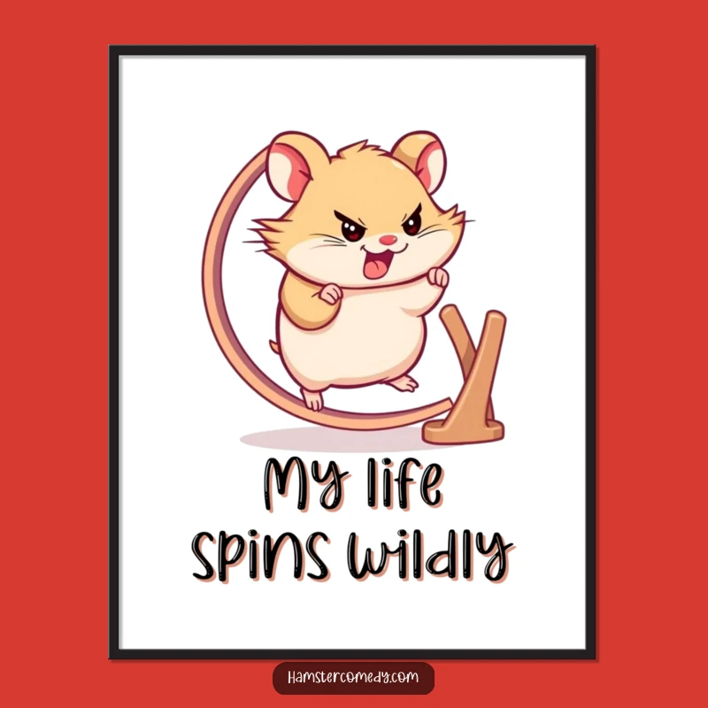 Funny Hamster Wall Art: Free Printable Fast Runner, Humorous Decor, Downloadable Art