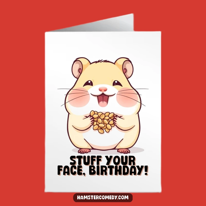Free Printable Hamster Birthday Card: Funny Downloadable Gift for a Cheeky Celebration