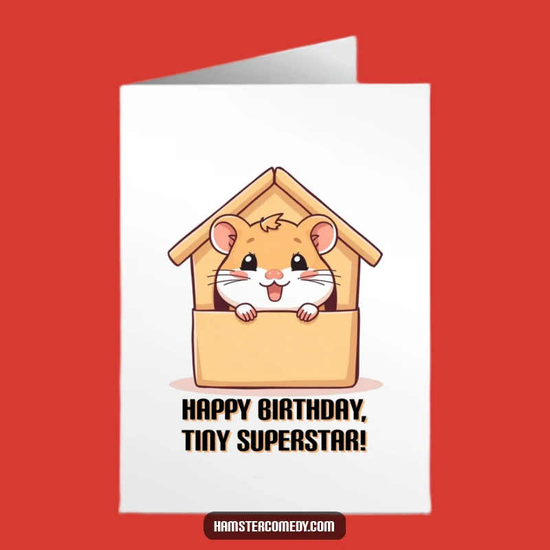Free Printable Birthday Card: Glee Hamster, Funny Downloadable Gift for Tiny Critter Fans