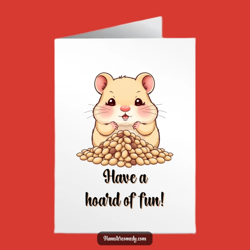 Free Printable Funny Hamster Birthday Card - Puffy Cheeks Seed Hoard Gift