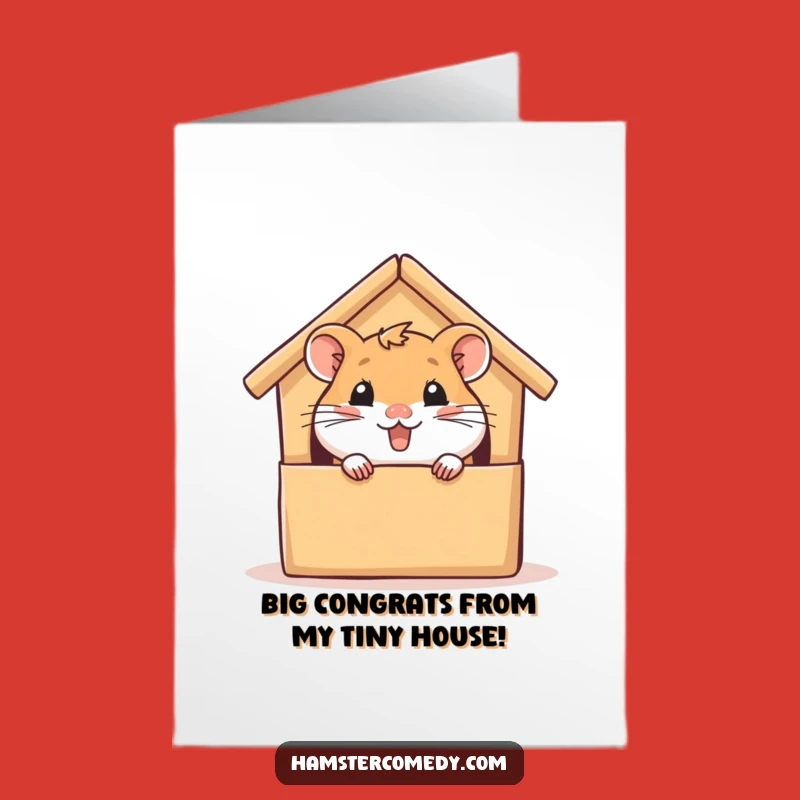 Free Printable Congrats Card: Glee Hamster, Funny Downloadable for Celebrating Small Wins