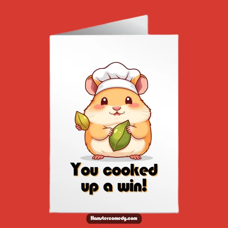 Free Printable Congrats Card: Chef Hamster's Creation - Funny Gift