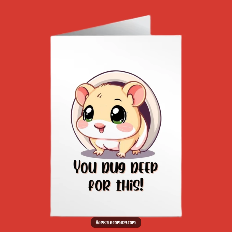 Free Printable Congrats Card: Curious Hamster Discovery - Funny Gift