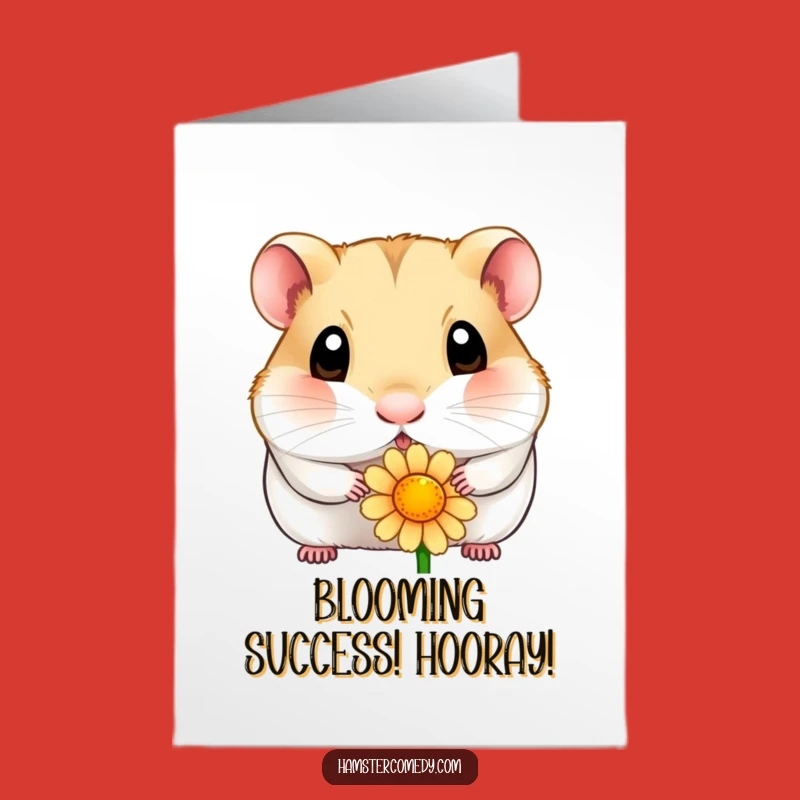 Free Printable Congrats Card: Wide-eyed Hamster, Funny Downloadable Celebration