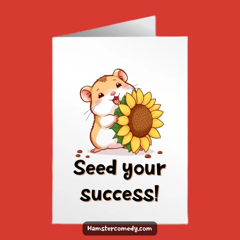 Free Printable Hamster Congrats Card: Giant Seed Download Cheer