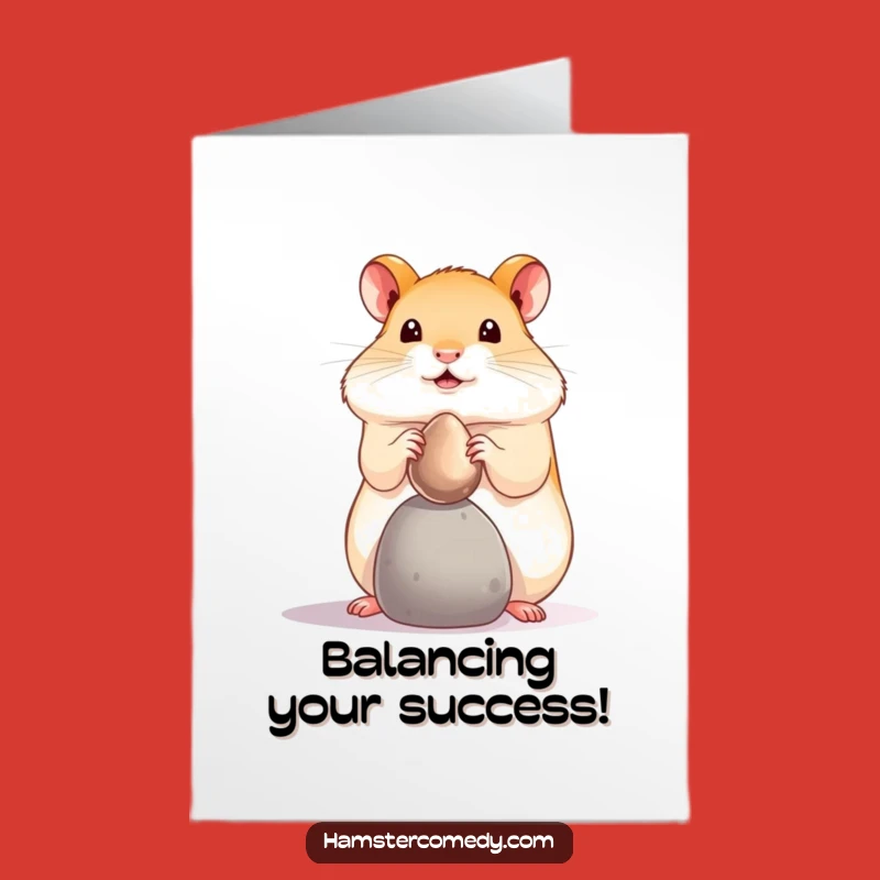 Free Printable Hamster Congrats Card: Pebble Balance Download Cheer